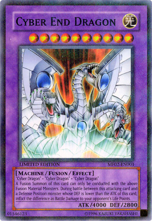 Cyber End Dragon MF02-EN003 card from Mattel Action Figure Promos: Series 2