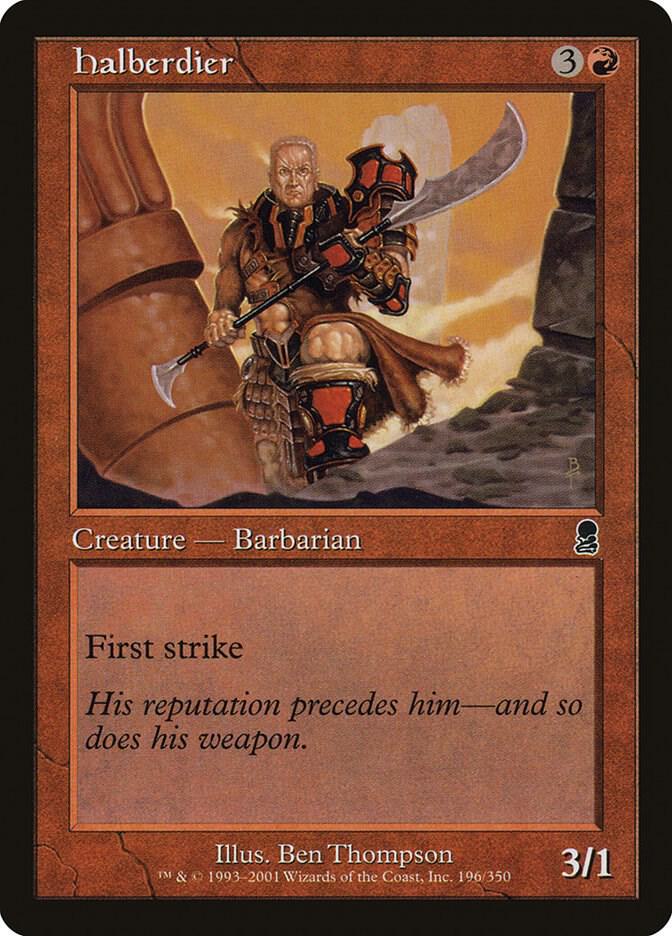 Halberdier 196 card from Odyssey