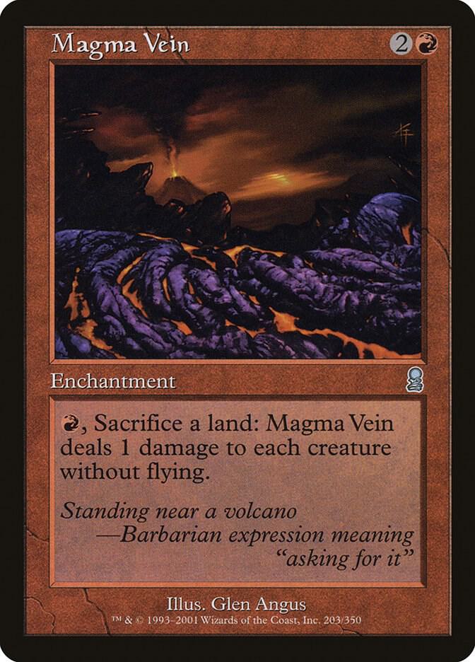 Magma Vein 203 card from Odyssey
