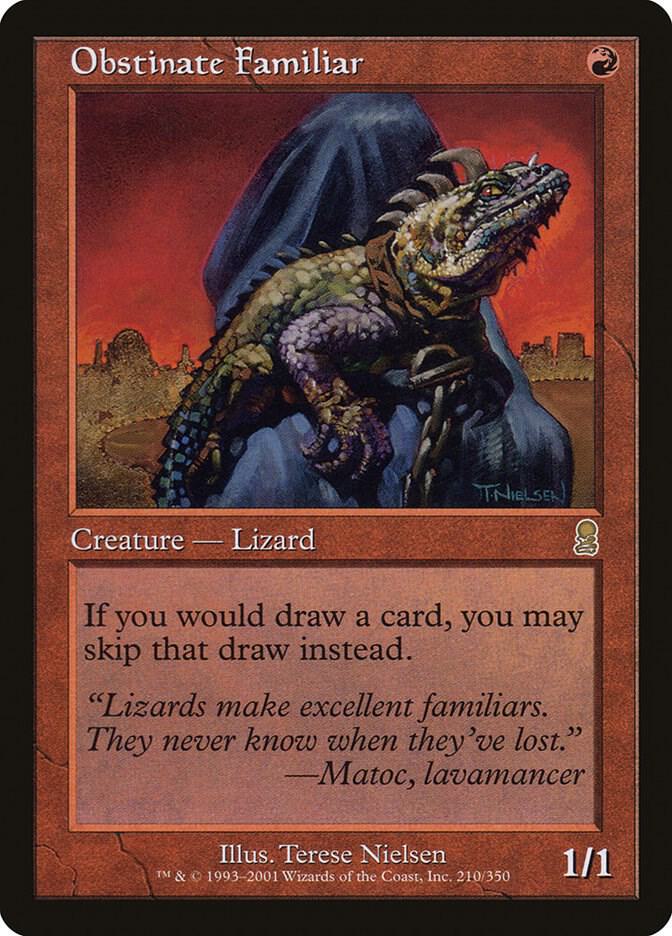 Obstinate Familiar 210 card from Odyssey