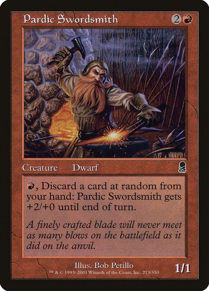 Pardic Swordsmith 213 card from Odyssey