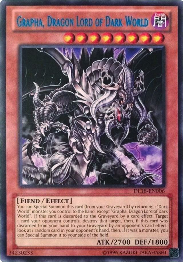 Grapha, Dragon Lord of Dark World (Blue) DL18-EN006 card from Duelist League Promo