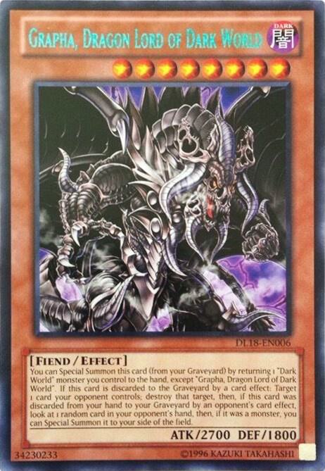 Grapha, Dragon Lord of Dark World (Green) DL18-EN006 card from Duelist League Promo