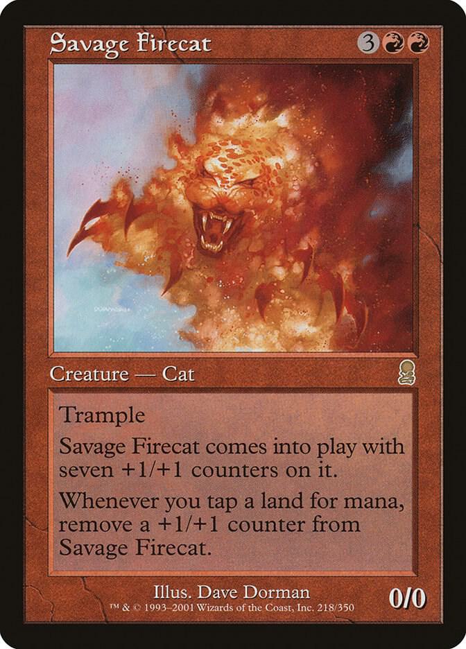 Savage Firecat 218 card from Odyssey