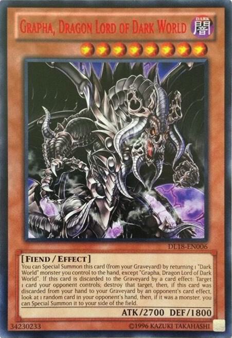Grapha, Dragon Lord of Dark World (Red) DL18-EN006 card from Duelist League Promo