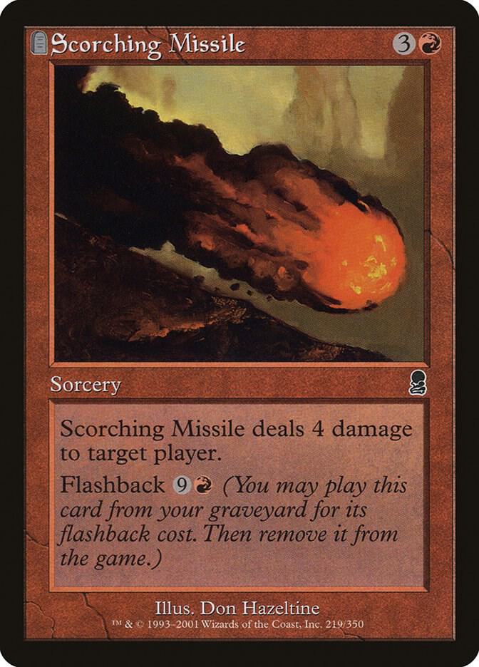Scorching Missile 219 card from Odyssey