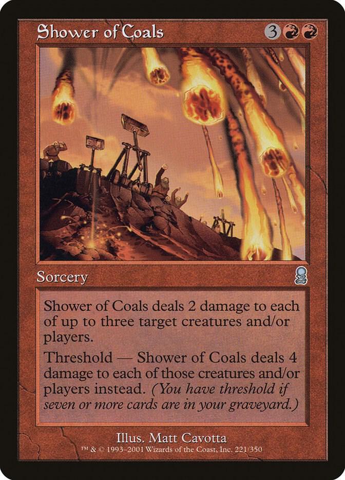 Shower of Coals 221 card from Odyssey