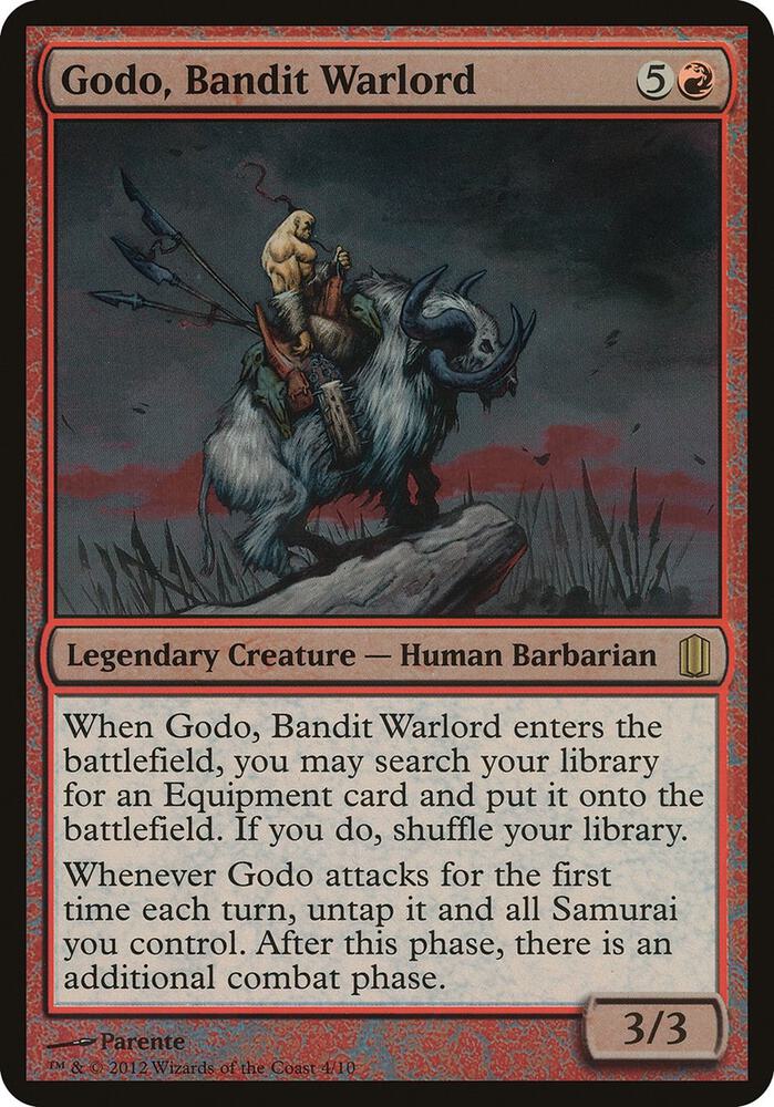Godo, Bandit Warlord (Commander's Arsenal) card from Oversize Cards