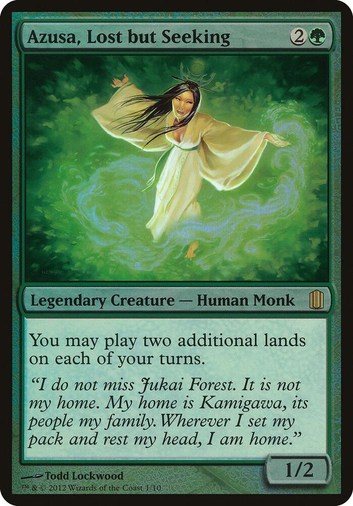 Azusa, Lost but Seeking (Commander's Arsenal) card from Oversize Cards