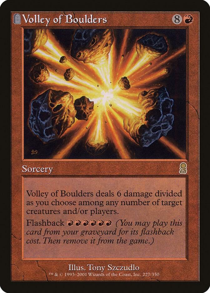 Volley of Boulders 227 card from Odyssey
