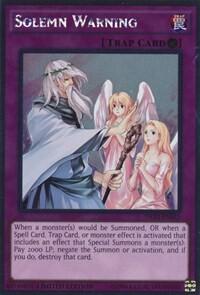 Solemn Warning NKRT-EN035 card from Noble Knights of the Round Table Box Set