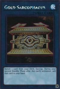 Gold Sarcophagus NKRT-EN041 card from Noble Knights of the Round Table Box Set
