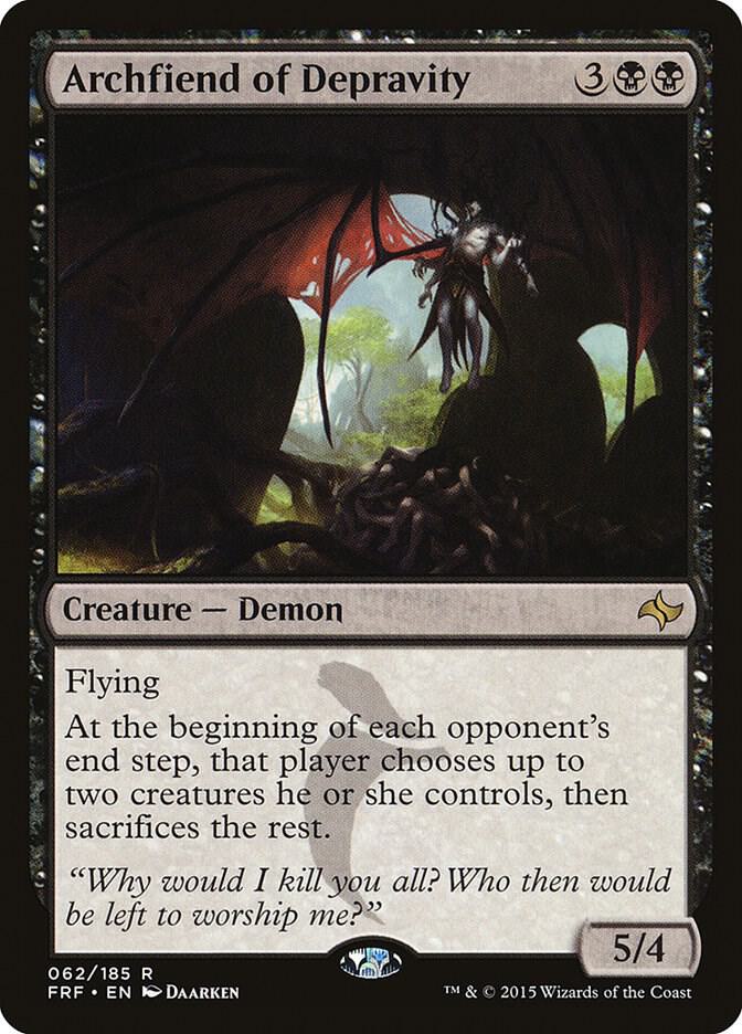 Archfiend of Depravity 62 card from Fate Reforged