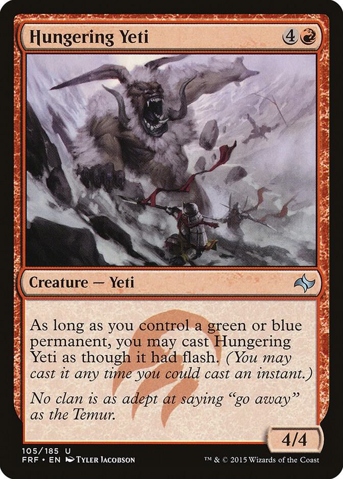 Hungering Yeti 105 card from Fate Reforged