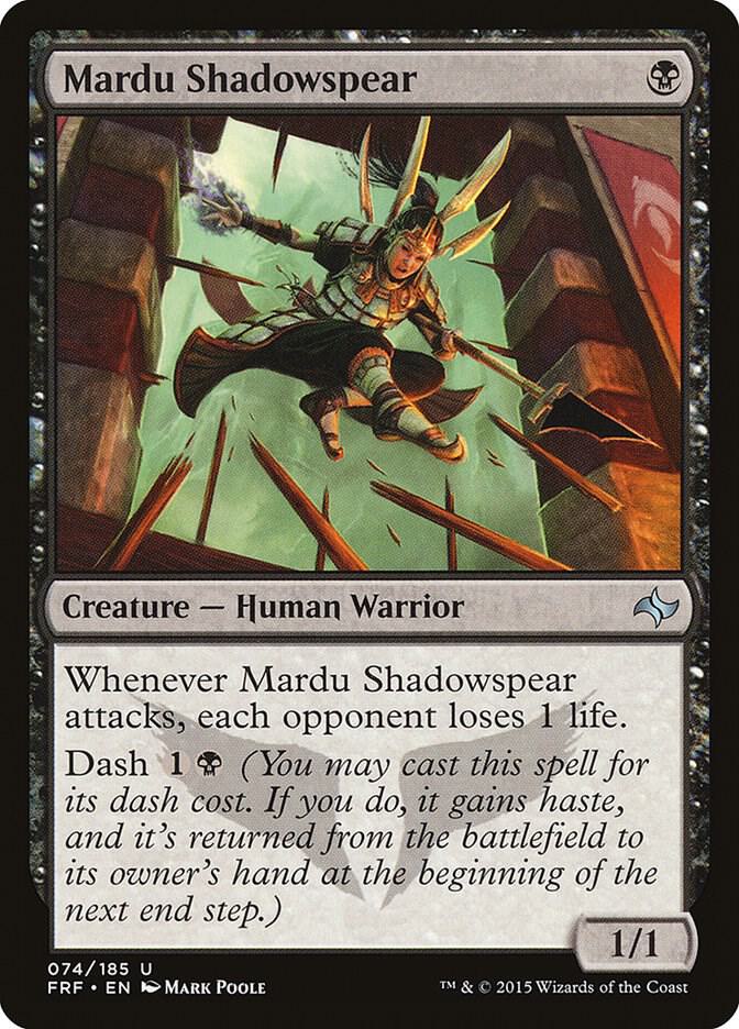 Mardu Shadowspear 74 card from Fate Reforged