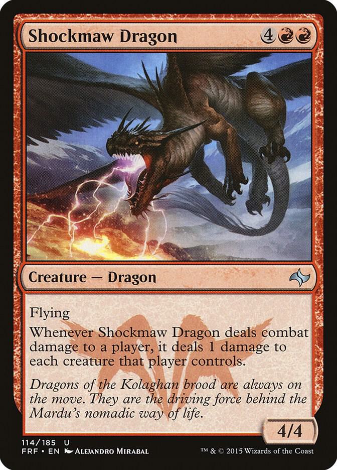 Shockmaw Dragon 114 card from Fate Reforged