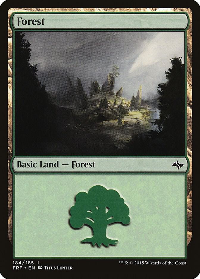 Forest 184 card from Fate Reforged