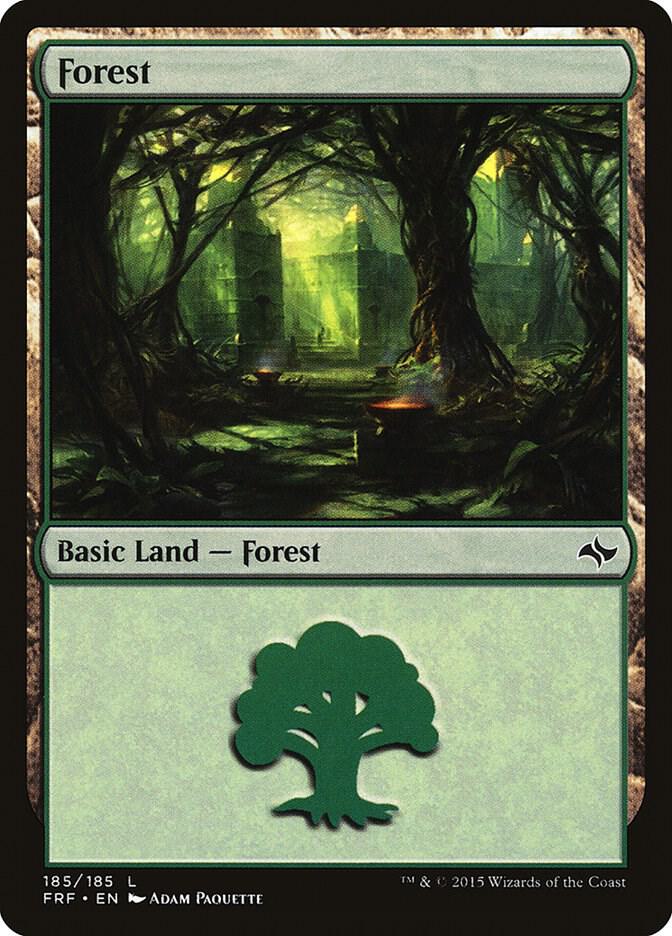 Forest 185 card from Fate Reforged