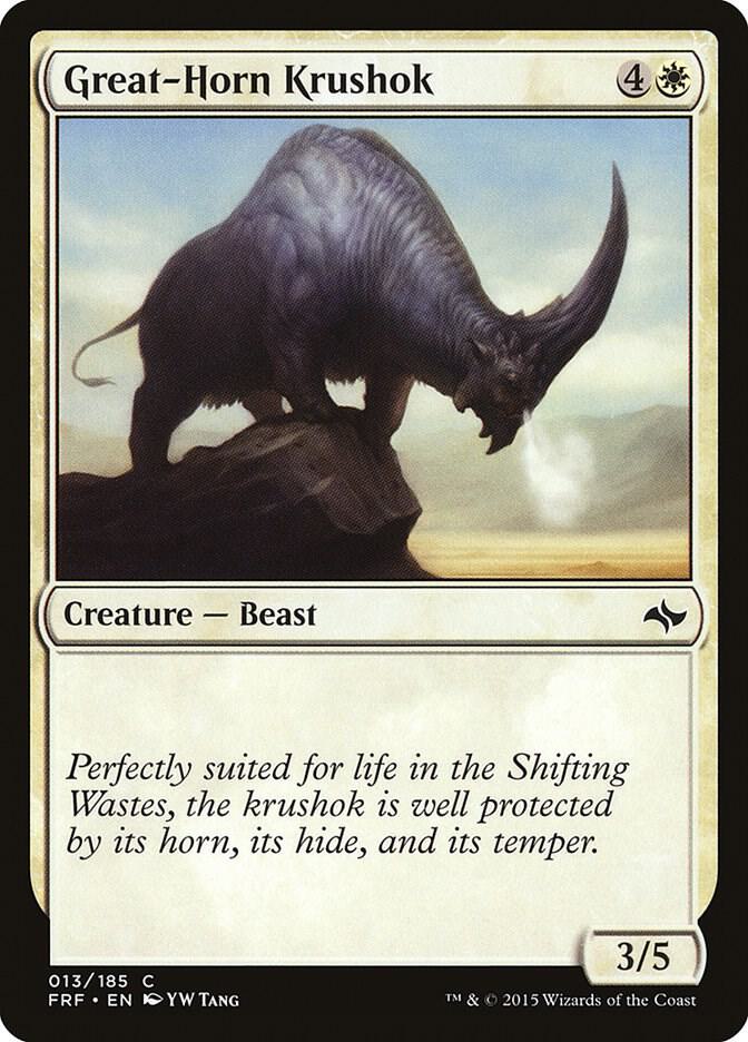Great-Horn Krushok 13 card from Fate Reforged
