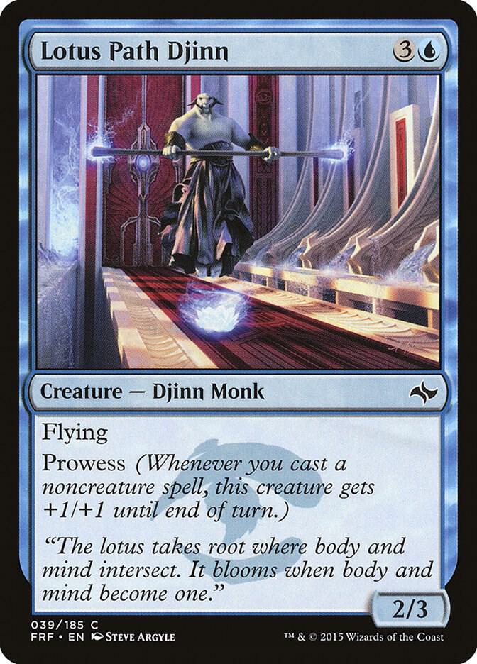 Lotus Path Djinn 39 card from Fate Reforged