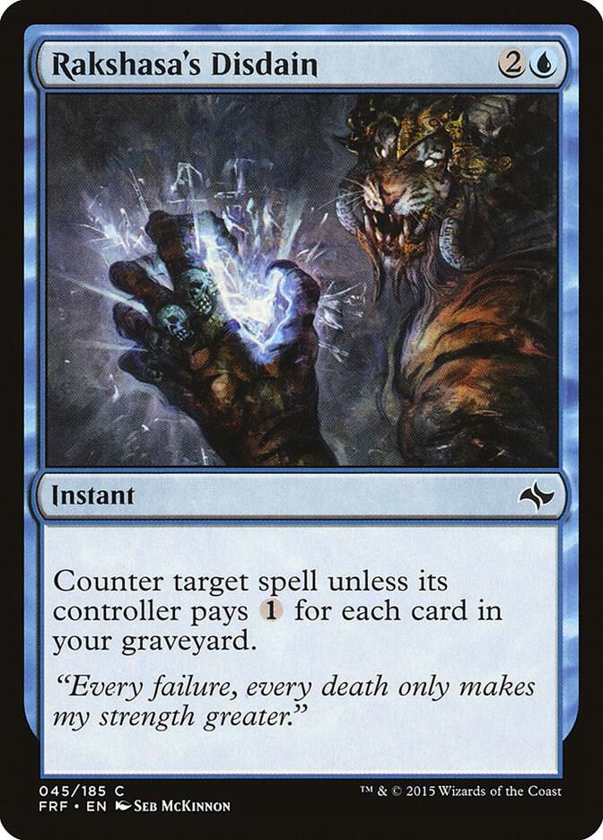 Rakshasa's Disdain 45 card from Fate Reforged