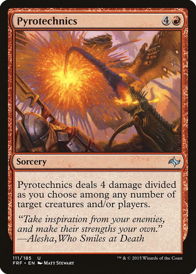 Pyrotechnics 111 card from Fate Reforged