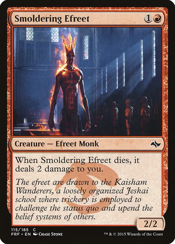 Smoldering Efreet 115 card from Fate Reforged