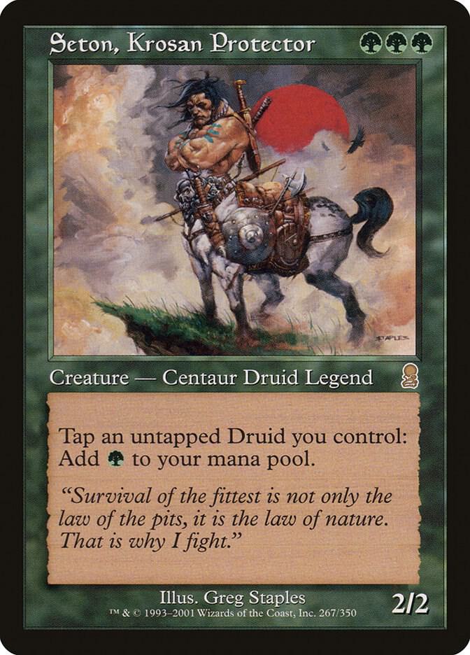 Seton, Krosan Protector 267 card from Odyssey