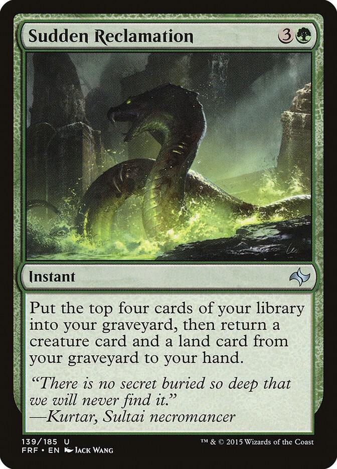 Sudden Reclamation 139 card from Fate Reforged