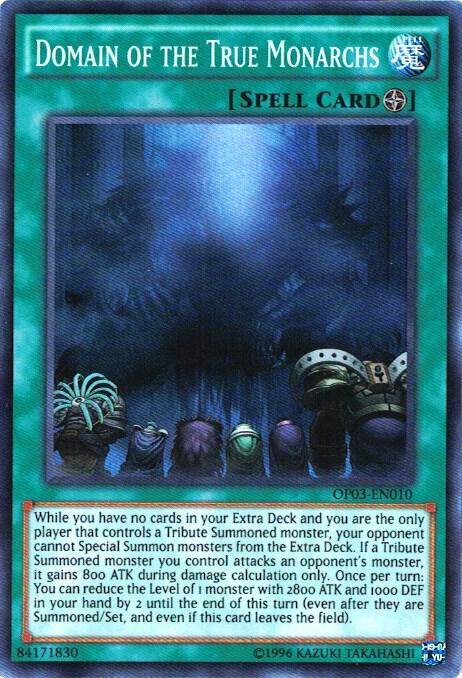 Domain of the True Monarchs OP03-EN010 card from OTS Tournament Pack 3