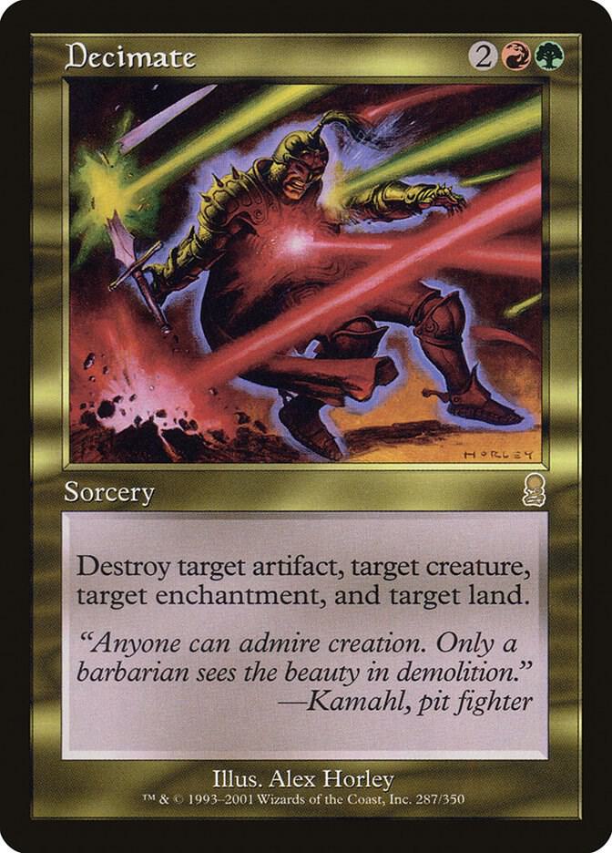 Decimate 287 card from Odyssey