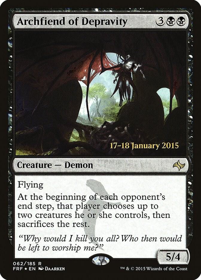 Archfiend of Depravity 62 card from Prerelease Cards