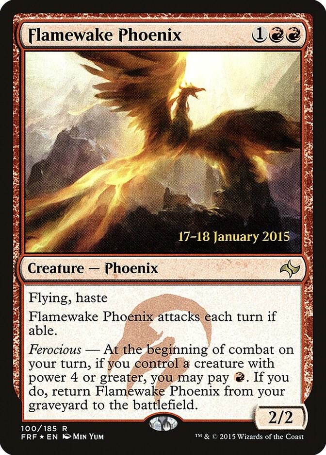 Flamewake Phoenix (FRF) 100 card from Prerelease Cards