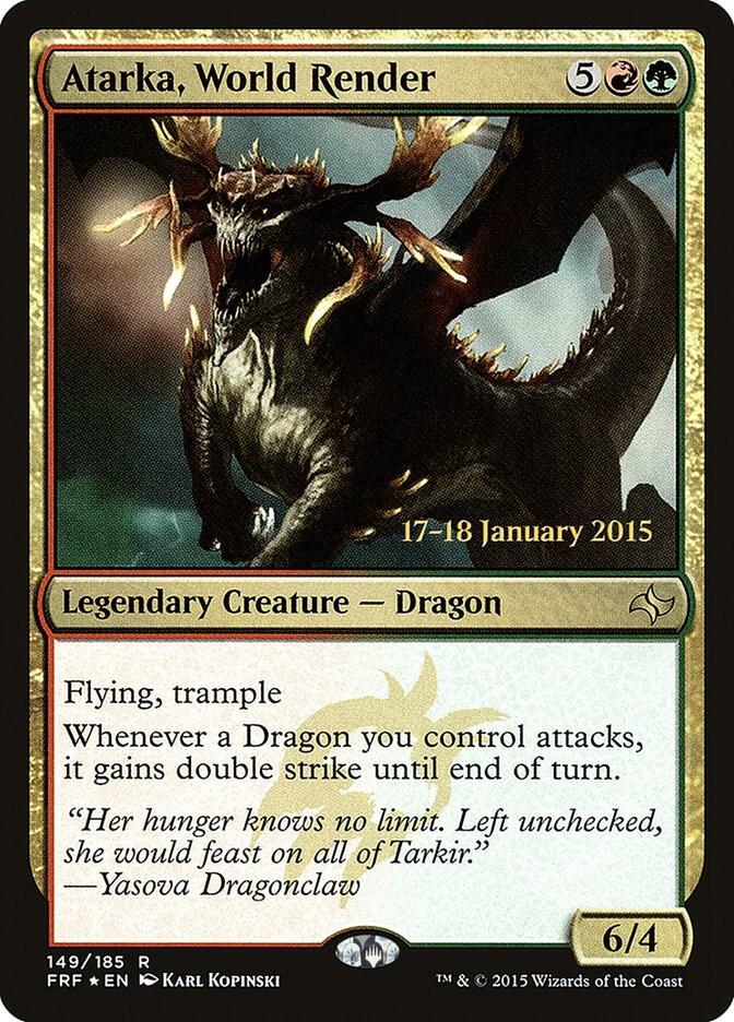 Atarka, World Render 149 card from Prerelease Cards