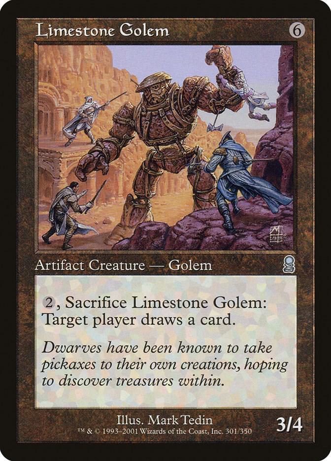 Limestone Golem 301 card from Odyssey