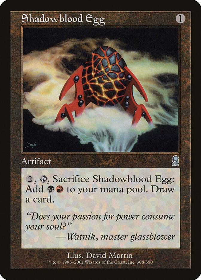 Shadowblood Egg 308 card from Odyssey