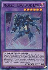 Masked HERO Dark Law SDHS-EN044 card from Structure Deck: HERO Strike