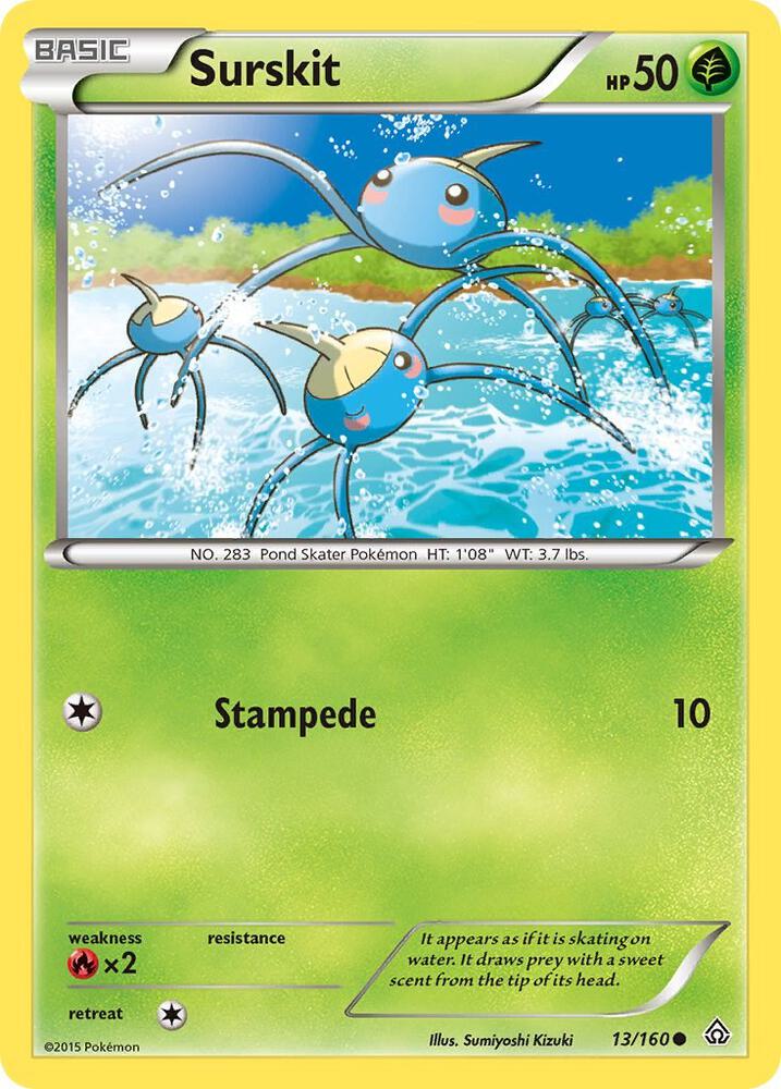 Surskit 13/160 card from XY - Primal Clash