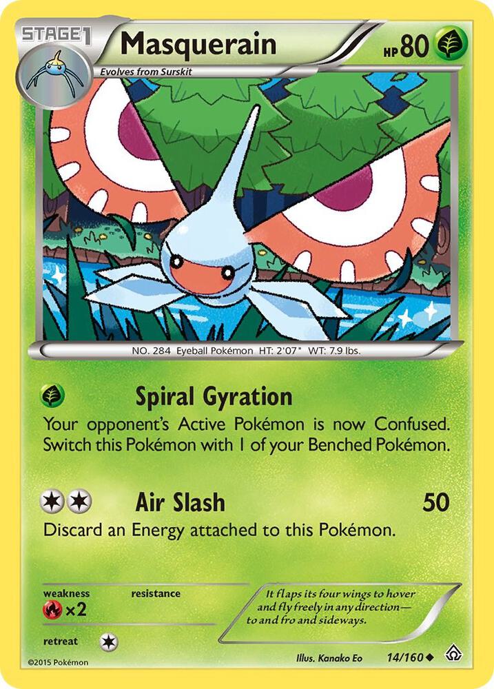 Masquerain 14/160 card from XY - Primal Clash