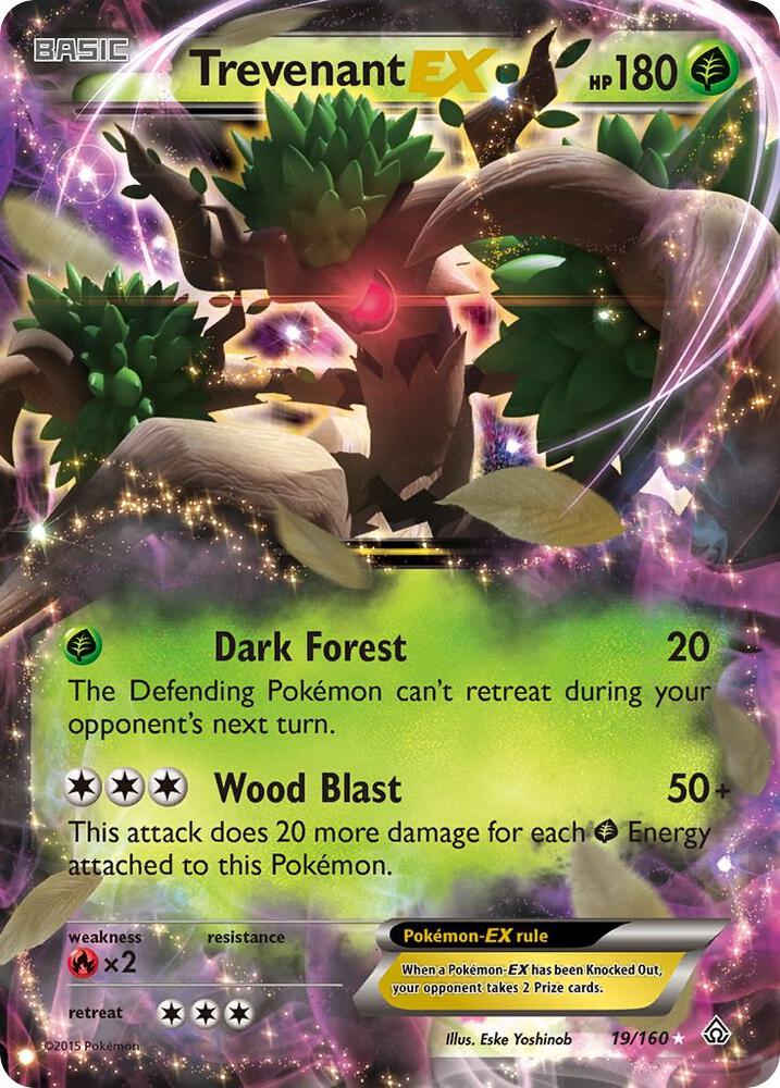 Trevenant EX 19/160 card from XY - Primal Clash