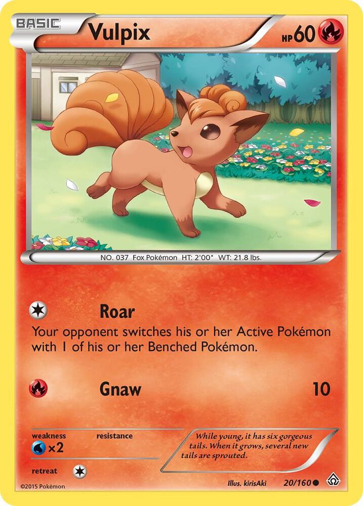 Vulpix 20/160 card from XY - Primal Clash