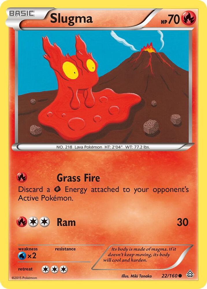 Slugma 22/160 card from XY - Primal Clash