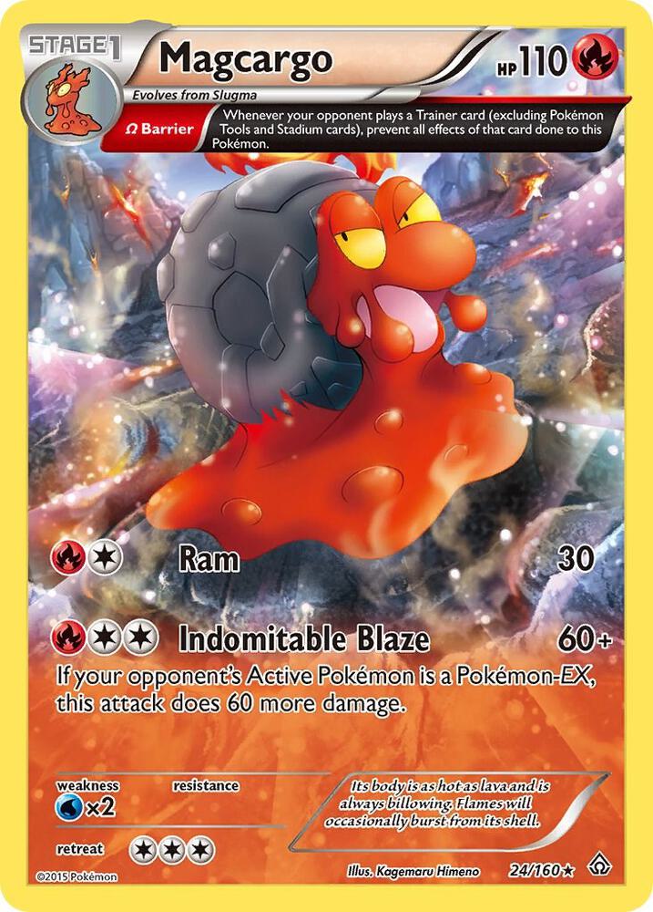 Magcargo (Omega) 24/160 card from XY - Primal Clash