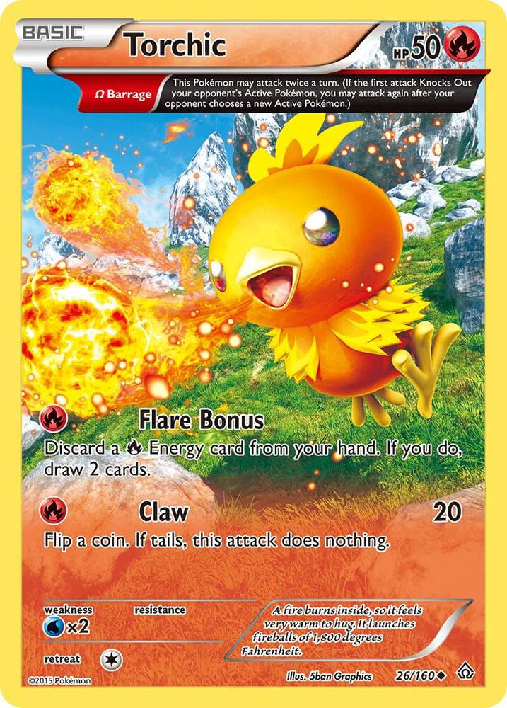 Torchic (Omega) 26/160 card from XY - Primal Clash