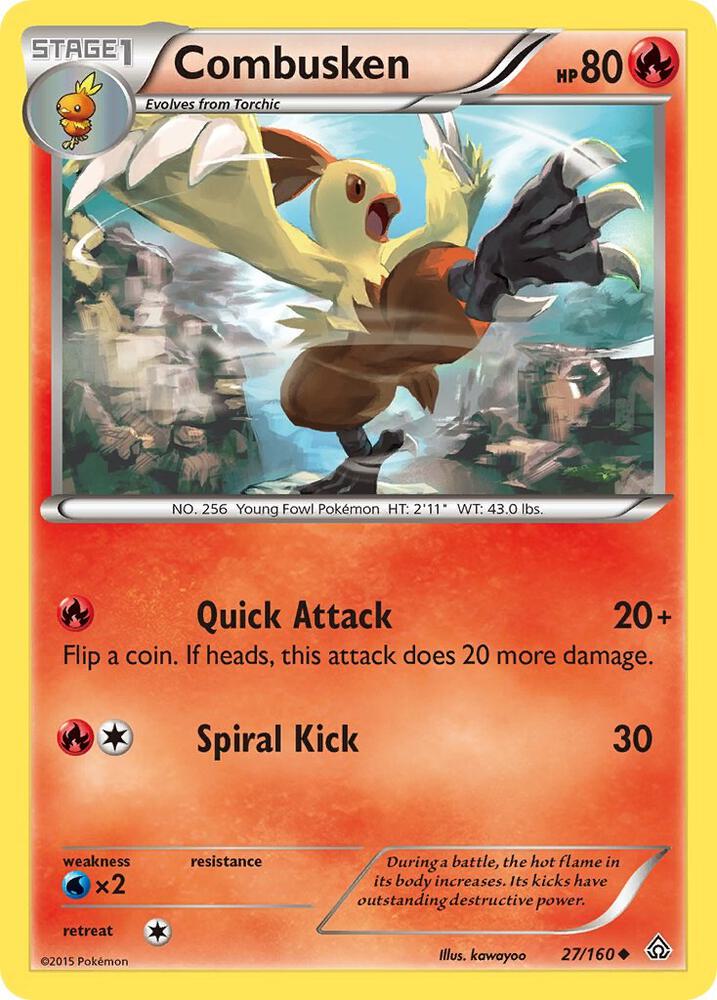 Combusken 27/160 card from XY - Primal Clash