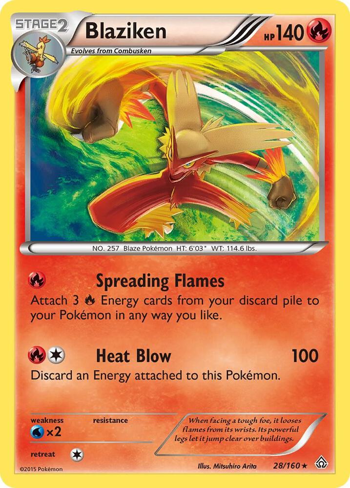 Blaziken 28/160 card from XY - Primal Clash