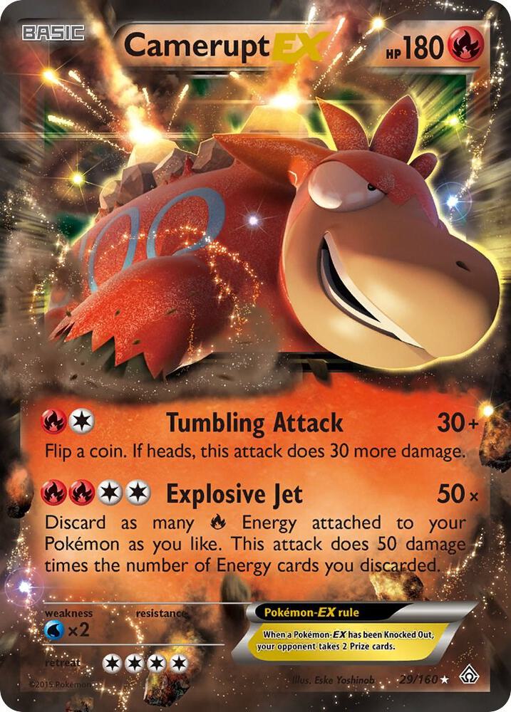 Camerupt EX 29/160 card from XY - Primal Clash