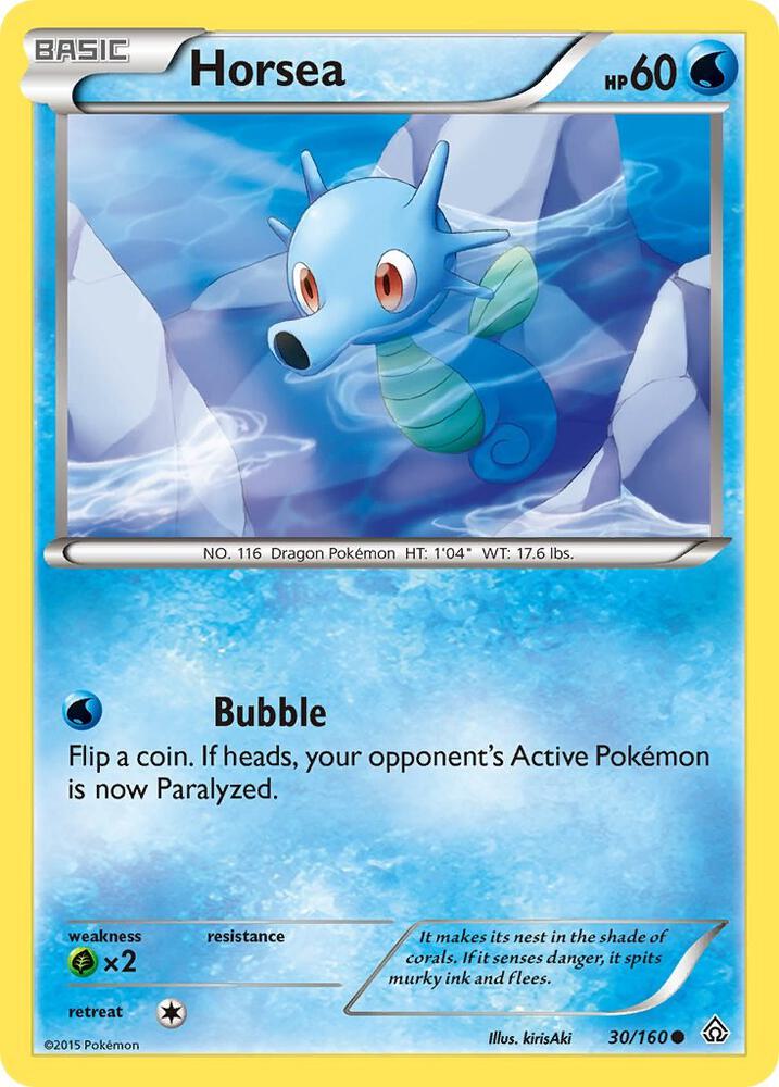 Horsea 30/160 card from XY - Primal Clash