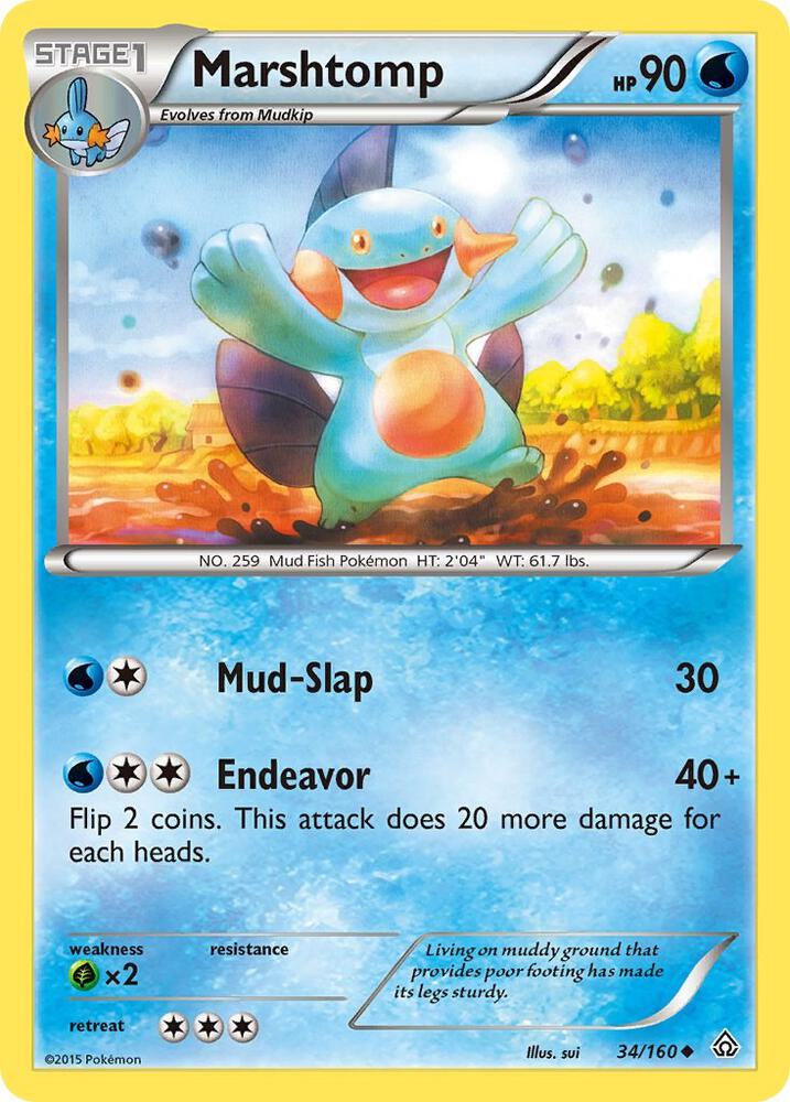 Marshtomp 34/160 card from XY - Primal Clash