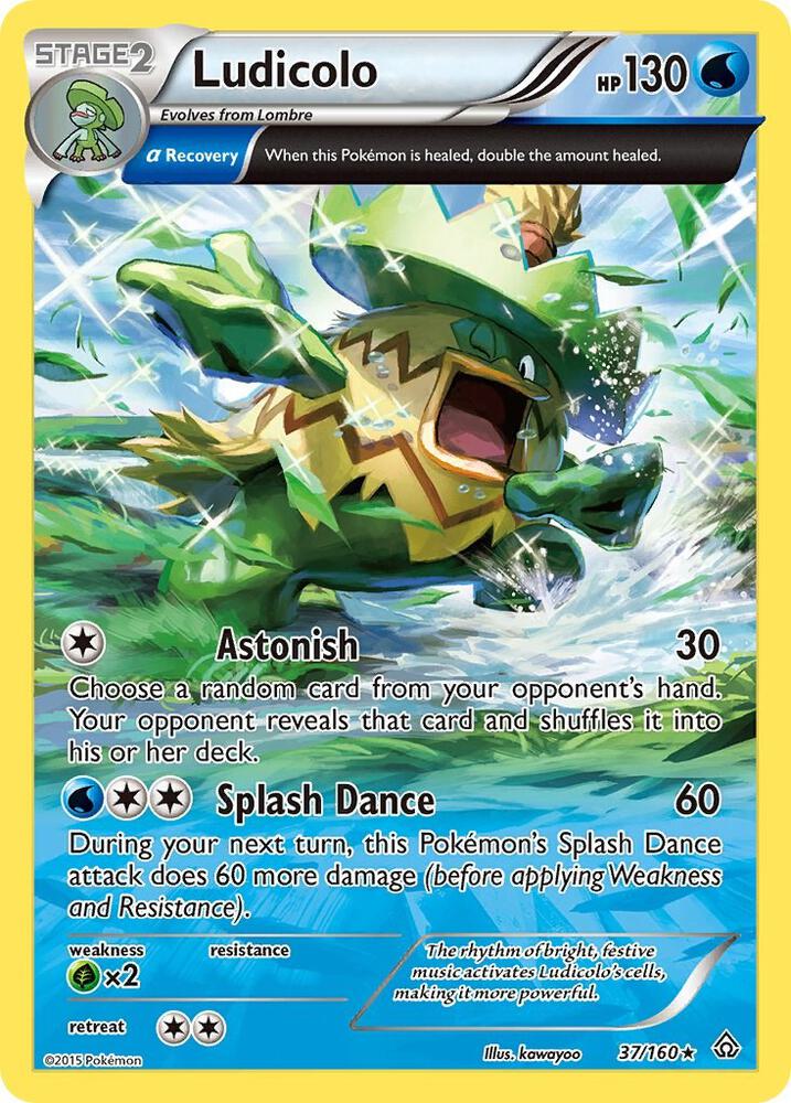 Ludicolo (Alpha) 37/160 card from XY - Primal Clash